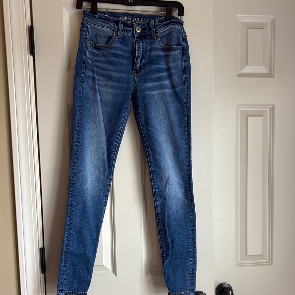 American Eagle Outfitters Blue Skinny Jeans Classic Style